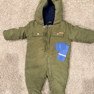 Perry Ellis Olive Hooded Baby Suite